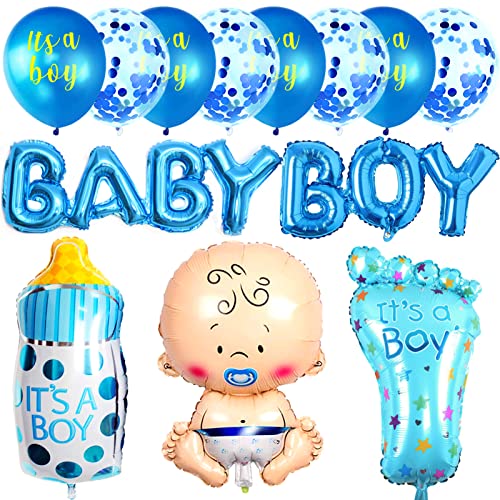 Babyparty Deko Junge,Boy Ballon,Its a Boy Blaue Luftballons,Gender Reveal Party Dekoration,Luftballons Jungen,für Deko Geburt Junge Willkommen,Geschlecht Offenbaren Ballon,Baby Shower Dekorationen von Sunshine smile