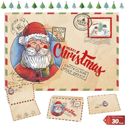 Weihnachtskarten mit Umschläg Set,15PCS Weihnachten Klappkarten,Weihnachtspostkarten,Blanko Postkarten Grußkarten,Weihnachtskarten mit Umschlägen,Karten Weihnachten,Grußkarten Set Weihnachten Geschenk von Sunshine smile