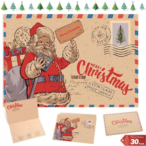 Weihnachtskarten mit Umschläg Set,15PCS Weihnachten Klappkarten,Weihnachtspostkarten,Blanko Postkarten Grußkarten,Weihnachtskarten mit Umschlägen,Karten Weihnachten,Grußkarten Set Weihnachten Geschenk von Sunshine smile