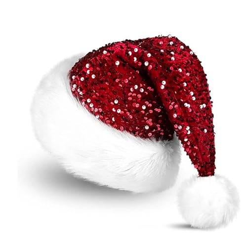 Weihnachtsmützen,Nikolausmütze,Weihnachtsdekoration Hut,Festliche Weihnachtsfeier Hut,Weihnachten Kappe,Weihnachtsmann Mütze,Weihnachtsmütze Erwachsene,Weihnachtsmann Mütz mit Glänzende Pailletten Weihnachtsmützen,Nikolausmütze,Weihnachtsdekoration Hut,Festliche Weihnachtsfeier Hut,Weihnachten Kappe,Weihnachtsmann Mütze,Weihnachtsmütze Erwachsene,Weihnachtsmann Mütz mit Glänzende Pailletten von Sunshine smile