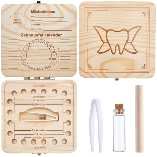 Zahnbox Holz Milchzähne Box,Zahnbox Zahndose für Milchzahndose Aus Holz,Jungen Souvenir Box,Aufbewahrungsbox für Baby-Zähne,Milchzahndose Junge Milchzahnbox Junge für Mädchen und Jungen Zahnbox Holz Milchzähne Box,Zahnbox Zahndose für Milchzahndose Aus Holz,Jungen Souvenir Box,Aufbewahrungsbox für Baby-Zähne,Milchzahndose Junge Milchzahnbox Junge für Mädchen und Jungen von Sunshine smile