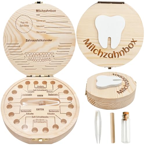 Zahnbox Holz Milchzähne Box,Zahnbox Zahndose für Milchzahndose Aus Holz,Jungen Souvenir Box,Aufbewahrungsbox für Baby-Zähne,Milchzahndose Junge Milchzahnbox Junge für Mädchen und Jungen Zahnbox Holz Milchzähne Box,Zahnbox Zahndose für Milchzahndose Aus Holz,Jungen Souvenir Box,Aufbewahrungsbox für Baby-Zähne,Milchzahndose Junge Milchzahnbox Junge für Mädchen und Jungen von Sunshine smile