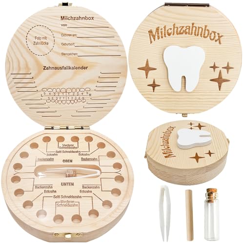 Zahnbox Holz Milchzähne Box,Zahnbox Zahndose für Milchzahndose Aus Holz,Jungen Souvenir Box,Aufbewahrungsbox für Baby-Zähne,Milchzahndose Junge Milchzahnbox Junge für Mädchen und Jungen Zahnbox Holz Milchzähne Box,Zahnbox Zahndose für Milchzahndose Aus Holz,Jungen Souvenir Box,Aufbewahrungsbox für Baby-Zähne,Milchzahndose Junge Milchzahnbox Junge für Mädchen und Jungen von Sunshine smile