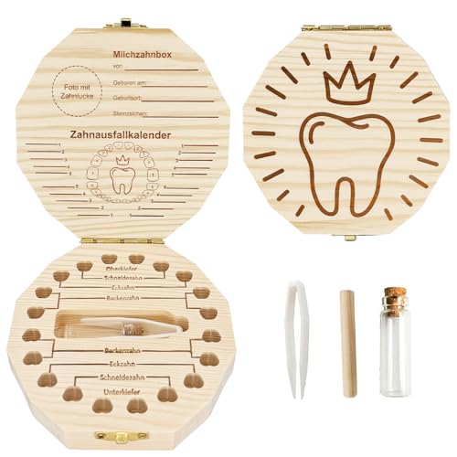 Zahnbox Holz Milchzähne Box,Zahnbox Zahndose für Milchzahndose Aus Holz,Jungen Souvenir Box,Aufbewahrungsbox für Baby-Zähne,Milchzahndose Junge Milchzahnbox Junge für Mädchen und Jungen Zahnbox Holz Milchzähne Box,Zahnbox Zahndose für Milchzahndose Aus Holz,Jungen Souvenir Box,Aufbewahrungsbox für Baby-Zähne,Milchzahndose Junge Milchzahnbox Junge für Mädchen und Jungen von Sunshine smile