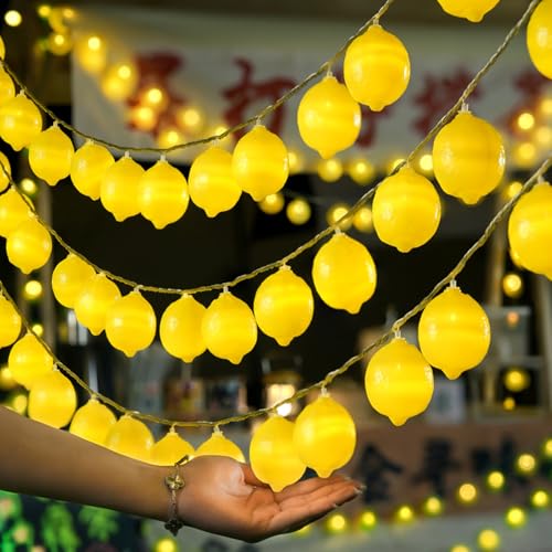 Zitronen Lichterkette,3M 20LED Zitronenform Lichterkette Batteriebetriebene,Zitronenlicht,Dekoratives Licht für Terrasse,Batteriebetrieben für Karneval,Halloween,Deko Wohnzimmer,Schlafzimmer Zitronen Lichterkette,3M 20LED Zitronenform Lichterkette Batteriebetriebene,Zitronenlicht,Dekoratives Licht für Terrasse,Batteriebetrieben für Karneval,Halloween,Deko Wohnzimmer,Schlafzimmer von Sunshine smile