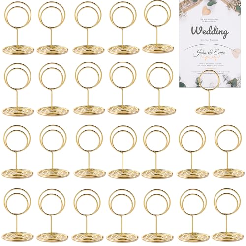 24 Stück Tischkartenhalter, Fotohalter, Menükartenhalter, Fotohalter mit Klammern, Kartenhalter Hochzeit, Tischkartenhalter Gold für Hochzeiten, Platzkartenhalter Memohalter, Jubiläen (Runden) 24 Stück Tischkartenhalter, Fotohalter, Menükartenhalter, Fotohalter mit Klammern, Kartenhalter Hochzeit, Tischkartenhalter Gold für Hochzeiten, Platzkartenhalter Memohalter, Jubiläen (Runden) von Sunshinestar