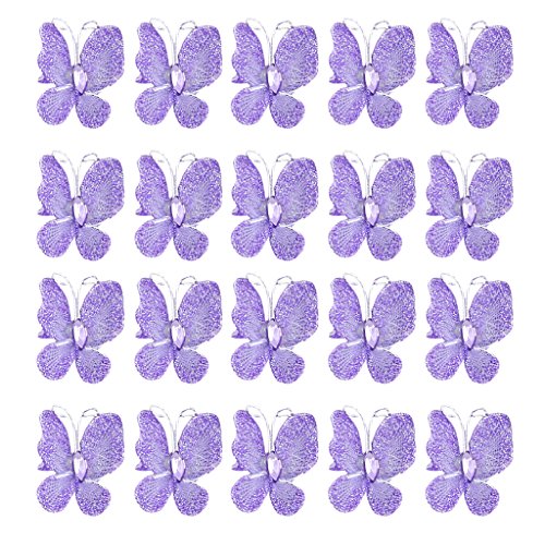 50St. Schmetterlinge Deko für Hochzeit- lila von MagiDeal