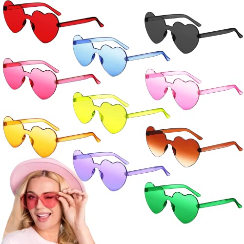 10 Stück Herzbrille,Partybrille Herz Sonnenbrille Lustig,Hippie Brille Bride to be für Damen,Partybrillen für Kleid Kostümzubehör,Geburtstagsfeier Valentinstag,Alltagsgebrauch Kinder und Erwachsene 10 Stück Herzbrille,Partybrille Herz Sonnenbrille Lustig,Hippie Brille Bride to be für Damen,Partybrillen für Kleid Kostümzubehör,Geburtstagsfeier Valentinstag,Alltagsgebrauch Kinder und Erwachsene von Sunwuun