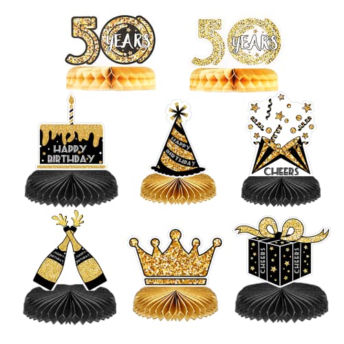 Sunwuun 8 Stück 50.Geburtstag Bienenwabe Mittelstücke Happy Birthday Party Dekoration Zubehör Geburtstag Preisverleihung Zeremonie Tisch Topper Deko Set,50 Jahre alt Desktop Geburtstagsdeko Sunwuun 8 Stück 50.Geburtstag Bienenwabe Mittelstücke Happy Birthday Party Dekoration Zubehör Geburtstag Preisverleihung Zeremonie Tisch Topper Deko Set,50 Jahre alt Desktop Geburtstagsdeko von Sunwuun