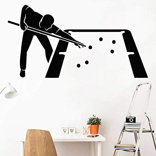 Snooker Club Vinyl Wandtattoo Billard Freizeitaufkleber Jungen Raumdekoration Wandbild Wasserdicht Abnehmbare Aufkleber Tisch Schreibtisch von Sunxciast
