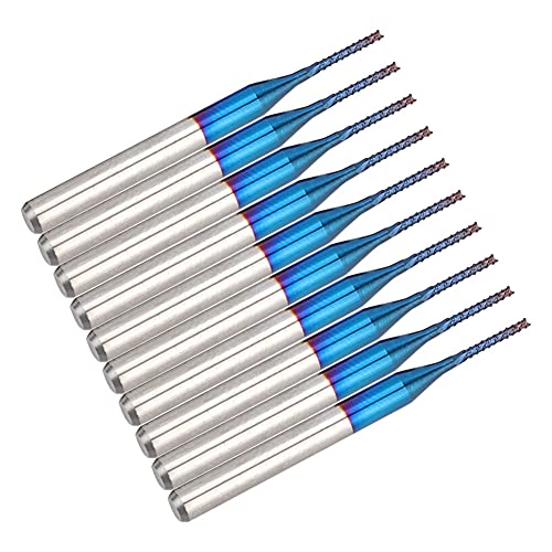 Sunydog 10pcs Carbid Mais Endmühle Gravur CNC -PCB -Maschinen Prämienqualität, Langlebig (1,1 mm) von Sunydog