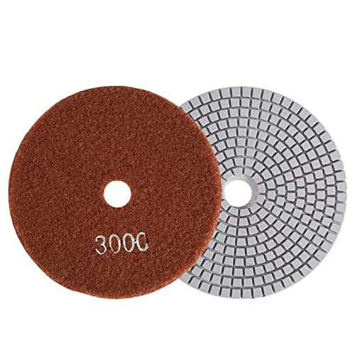 Sunydog Diamant-Harz-Poliers Ch Eiben mit Starker Schleif Kraft und Glätte, 125mm Nass-Diamant-Polier Pads für Granit Beton Marmor (3000) von Sunydog