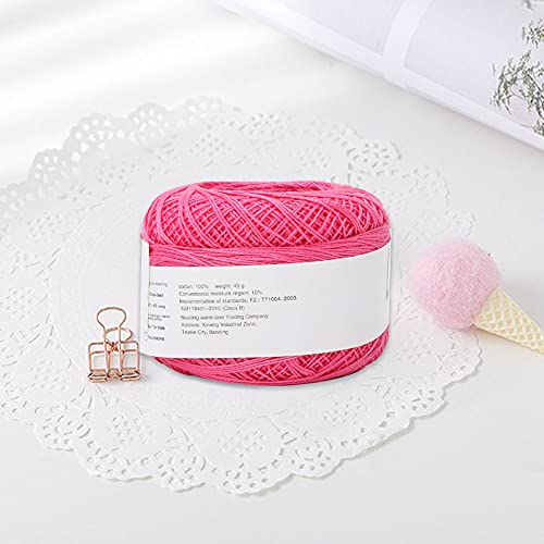 Sunydog Spitzen -Baumwollgarn Weiche Dünne Linie Sommernähte Handwerk (6615 Rose Rot) von Sunydog