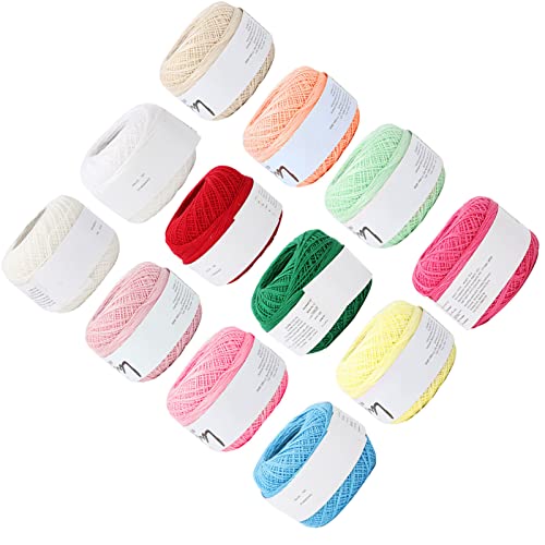 Sunydog Spitzen -Baumwollgarn Weiche Dünne Linie Sommernähte Handwerk (Ein Satz von 12 Farben) von Sunydog