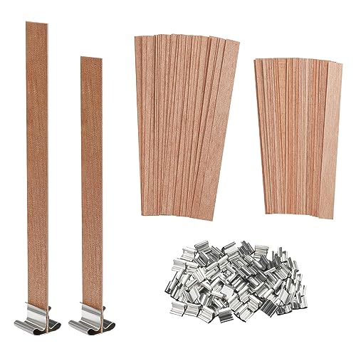 60 Stück Holzdochte für Kerzen mit 60 Stück Eisenständer, Suofuolef 13 x 130/150 mm Holzkerzendocht Kerzendochte für die handwerkliche Kerzenherstellung 60 Stück Holzdochte für Kerzen mit 60 Stück Eisenständer, Suofuolef 13 x 130/150 mm Holzkerzendocht Kerzendochte für die handwerkliche Kerzenherstellung von Suofuolef