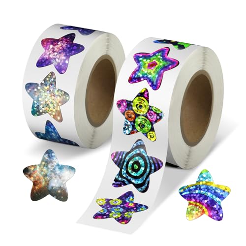Suofuolef 1000 Stück Sterne Aufkleber, Thema Weltraum Sternaufkleber für Kinder, Selbstklebend Sticker für DIY Scrapbooking Dekoration Suofuolef 1000 Stück Sterne Aufkleber, Thema Weltraum Sternaufkleber für Kinder, Selbstklebend Sticker für DIY Scrapbooking Dekoration von Suofuolef