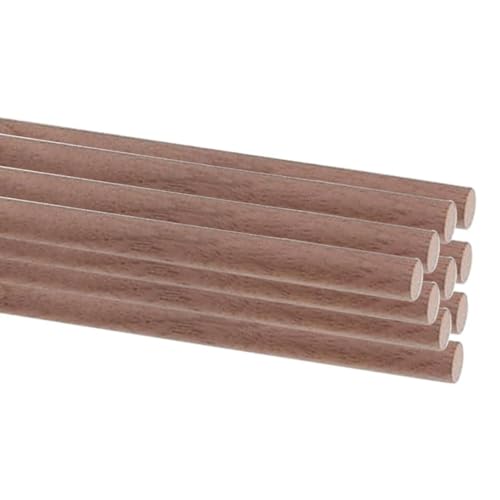 Suoumwa 10 Stcs Unvollendete Walnuss -Holzdübelstangen Runden Hartholzstangen für für DIY - Suoumwa 10 Stcs Unvollendete Walnuss -Holzdübelstangen Runden Hartholzstangen für für DIY - von Suoumwa