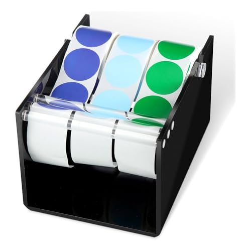Suoumwa 3 Scheibenaufkleber -Etikettspender Acryl Einstellbarer Halter für Rollen Von Aufkleber -Etiketten Schwarz Suoumwa 3 Scheibenaufkleber -Etikettspender Acryl Einstellbarer Halter für Rollen Von Aufkleber -Etiketten Schwarz von Suoumwa