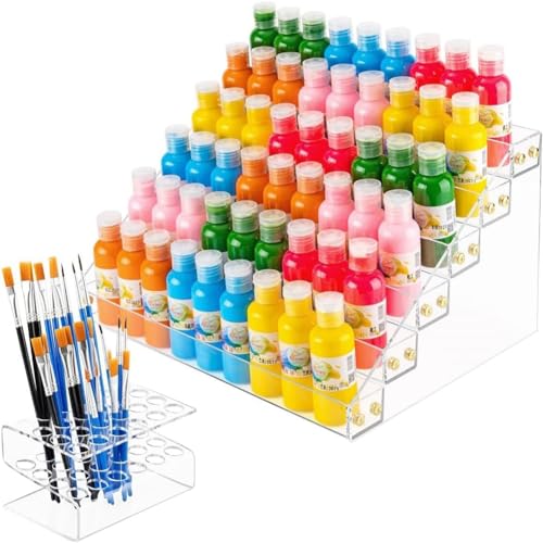 Suoumwa 6-Stufige Aufbewahrungsbox für Acrylfarben, Pinselhalter mit 24 Fächern Zur Aufbewahrung Von 2-Unzen-Farbflaschen, Farbtuben, Einfach zu Verwenden Suoumwa 6-Stufige Aufbewahrungsbox für Acrylfarben, Pinselhalter mit 24 Fächern Zur Aufbewahrung Von 2-Unzen-Farbflaschen, Farbtuben, Einfach zu Verwenden von Suoumwa