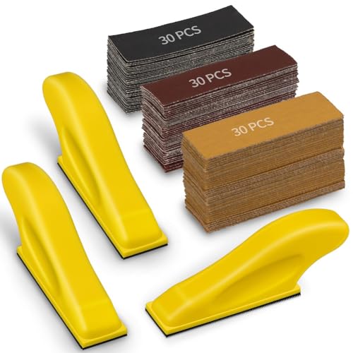Suoumwa 90 Blätter Schleifpapier mit 3 Pack Mini Micro Gator Detail Sander für Fingerschleifer DIY Basteln Finishing Suoumwa 90 Blätter Schleifpapier mit 3 Pack Mini Micro Gator Detail Sander für Fingerschleifer DIY Basteln Finishing von Suoumwa