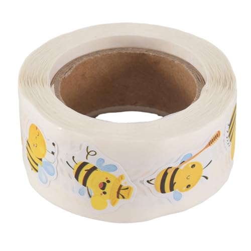 Suoumwa Bienen-Aufkleberrolle - 500 Stück Süße Bienen-Aufkleber für Den Kindergarten für Weihnachtsgeschenke, Bürobedarf und Bastelarbeiten Suoumwa Bienen-Aufkleberrolle - 500 Stück Süße Bienen-Aufkleber für Den Kindergarten für Weihnachtsgeschenke, Bürobedarf und Bastelarbeiten von Suoumwa