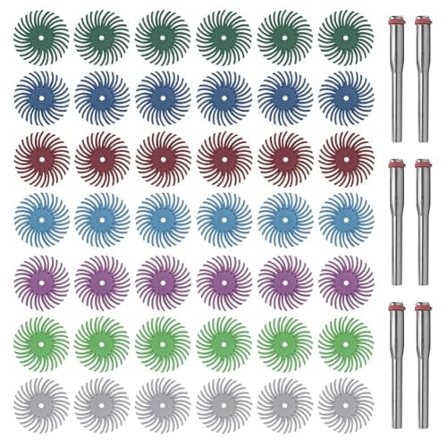 Suoumwa Radiale Borstenscheiben-Kit 1 "-42PCs mit 1/8" Schaft für Rotationswerkzeug Gemischtes Grit-Schleifpolster-Polierenpolster Suoumwa Radiale Borstenscheiben-Kit 1 "-42PCs mit 1/8" Schaft für Rotationswerkzeug Gemischtes Grit-Schleifpolster-Polierenpolster von Suoumwa