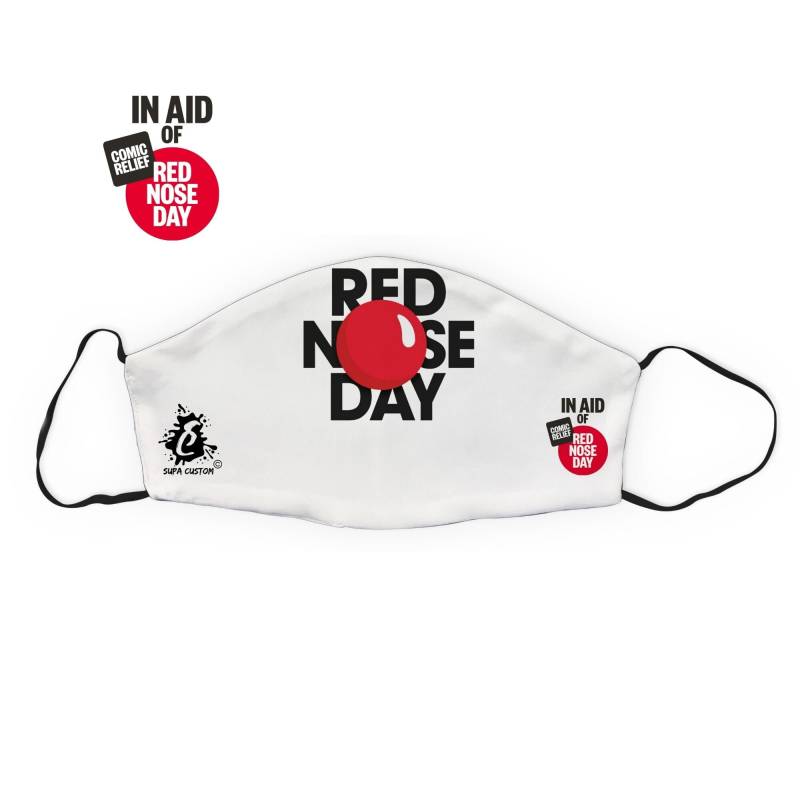 Rote Nasen-Gesichtsmaske Mit Filtertasche, Comic Relief, Charity, Spendensammlung, Lustige Gesichtsmaske, Wiederverwendbar, Baumwolle Atmungsaktiv von SupaCustom