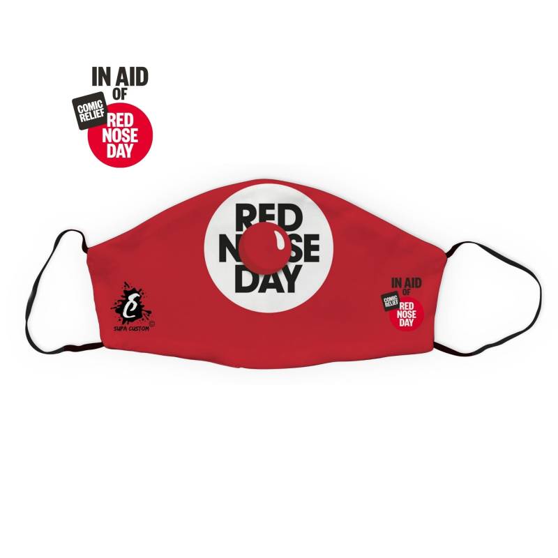 Rote Nasen-Gesichtsmaske Mit Filtertasche, Comic Relief, Charity, Spendensammlung, Lustige Gesichtsmaske, Wiederverwendbar, Baumwolle Atmungsaktiv von SupaCustom