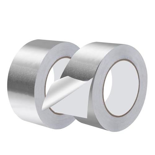 Supaway 2 Rollen Aluminiumfolienband 50 mm x 50 m Aluminium Klebeband Silber Selbstklebend Aluminiumklebeband Hitzebeständig Alu Tape Dichtband Alu Klebeband zum Versiegeln, Lsolierung & Reparieren Supaway 2 Rollen Aluminiumfolienband 50 mm x 50 m Aluminium Klebeband Silber Selbstklebend Aluminiumklebeband Hitzebeständig Alu Tape Dichtband Alu Klebeband zum Versiegeln, Lsolierung & Reparieren von Supaway