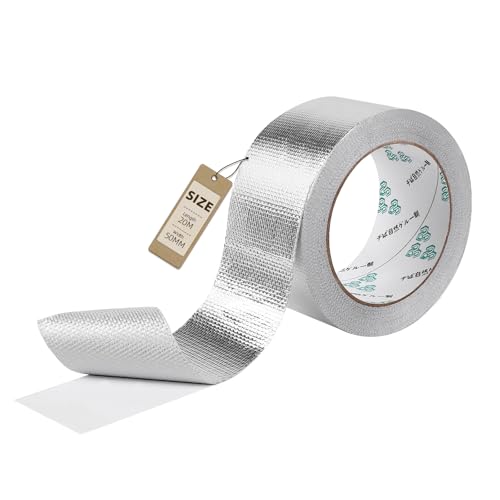 Supaway Netzverstärkt Aluminium Klebeban 50mm x 20m Glasfaser Aluminiumfolie Klebeband Selbstklebend Alu Klebeband Wasserdichtes Hitzebeständige Aluminiumband zum Versiegeln, Reparieren und Isolieren Supaway Netzverstärkt Aluminium Klebeban 50mm x 20m Glasfaser Aluminiumfolie Klebeband Selbstklebend Alu Klebeband Wasserdichtes Hitzebeständige Aluminiumband zum Versiegeln, Reparieren und Isolieren von Supaway