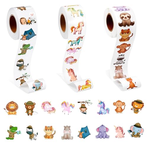 Sticker Kinder - 1500 Pcs Runde Tier Aufkleber Belohnungsaufkleber - Sticker Rolle Tieraufkleber Tier Aufkleber Set Geburtstag für Kinder Scrapbooking Fotoalbum Geschenke Sticker Kinder - 1500 Pcs Runde Tier Aufkleber Belohnungsaufkleber - Sticker Rolle Tieraufkleber Tier Aufkleber Set Geburtstag für Kinder Scrapbooking Fotoalbum Geschenke von Supchamp