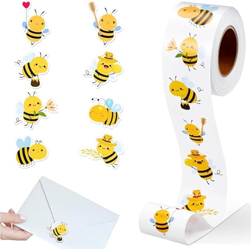 Sticker Kinder - 500 Pcs Runde Tier Aufkleber Belohnungsaufkleber - Biene Animal Sticker Rolle Tieraufkleber Tier Aufkleber Set Geburtstag für Kinder Mädchen Scrapbooking Fotoalbum Geschenke Sticker Kinder - 500 Pcs Runde Tier Aufkleber Belohnungsaufkleber - Biene Animal Sticker Rolle Tieraufkleber Tier Aufkleber Set Geburtstag für Kinder Mädchen Scrapbooking Fotoalbum Geschenke von Supchamp