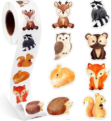 Sticker Kinder - 500 Pcs Runde Tier Aufkleber Belohnungsaufkleber - Waldtier Animal Sticker Rolle Tieraufkleber Tier Aufkleber Set Geburtstag für Kinder Mädchen Scrapbooking Fotoalbum Geschenke Sticker Kinder - 500 Pcs Runde Tier Aufkleber Belohnungsaufkleber - Waldtier Animal Sticker Rolle Tieraufkleber Tier Aufkleber Set Geburtstag für Kinder Mädchen Scrapbooking Fotoalbum Geschenke von Supchamp