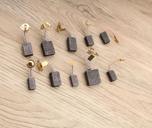 Kohlebürsten für Elektromotor, 30 Stück, Ersatzkohlebürsten für Elektrowerkzeuge, Kohlebürsten für Elektromotor, 10 Größen von Supecesorio