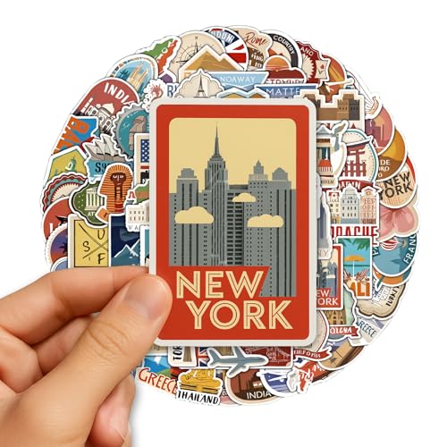 Sticker Welt Reise Aufkleber, 100 Globale Berühmte Land Stadt Symbole Sehenswürdigkeiten Stickers, Wasserdichte Vinyl-Aufkleber für Koffer, Gepäck, Skateboard, Gitarre, Laptop, Scrapbook, Fotoalbum Sticker Welt Reise Aufkleber, 100 Globale Berühmte Land Stadt Symbole Sehenswürdigkeiten Stickers, Wasserdichte Vinyl-Aufkleber für Koffer, Gepäck, Skateboard, Gitarre, Laptop, Scrapbook, Fotoalbum von Supecesorio