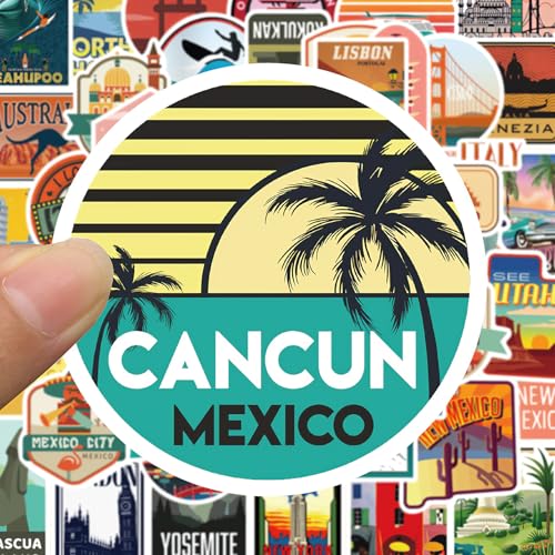 Supecesorio Sticker Pack Reiseaufkleber, 50 Aufkleber für Stadtreiselandschaften, wasserdichte Vinyl-Kofferaufkleber für Gepäck, Skateboard, Gitarre, Laptop, Scrapbook, Fotoalbum Supecesorio Sticker Pack Reiseaufkleber, 50 Aufkleber für Stadtreiselandschaften, wasserdichte Vinyl-Kofferaufkleber für Gepäck, Skateboard, Gitarre, Laptop, Scrapbook, Fotoalbum von Supecesorio