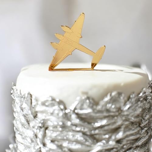 Gold Spiegel Moskito Flugzeug Kuchen Topper 10cm Hochzeit Luftfahrt Dekoration Gold Spiegel Moskito Flugzeug Kuchen Topper 10cm Hochzeit Luftfahrt Dekoration von Super Cool Creations