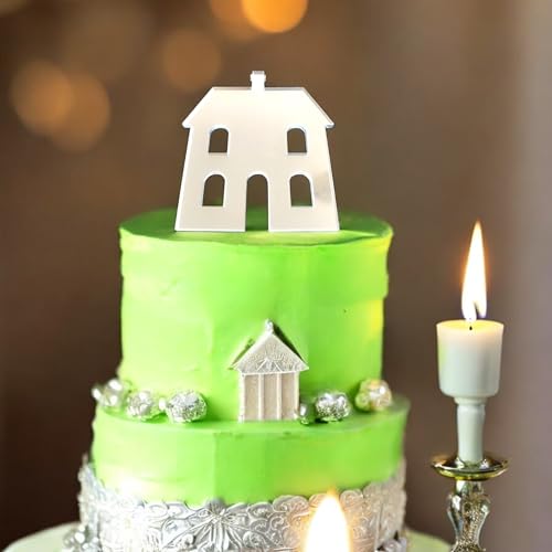 Silber Haus Kuchen Topper 10cm Hochzeit Kuchen Dekoration Silber Haus Kuchen Topper 10cm Hochzeit Kuchen Dekoration von Super Cool Creations