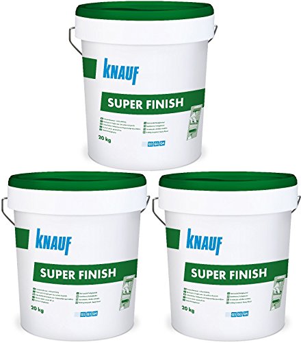 Knauf Super Finish 3x20kg Spachtelmasse für Trockenbau SHEETROCK Fugenspachtel von Geakv