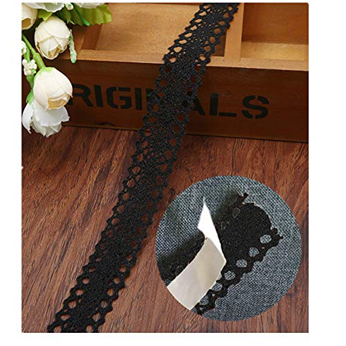 Super Idee 15 m Vintage selbstklebende Spitzenband Borte Schwarz 20mm breit aus Baumwolle Stoff Spitzenborte Spitze Spitzenbordüre zum Basteln und Dekorieren Hochzeitsdeko Gläser Handwerk Geschenkbox Super Idee 15 m Vintage selbstklebende Spitzenband Borte Schwarz 20mm breit aus Baumwolle Stoff Spitzenborte Spitze Spitzenbordüre zum Basteln und Dekorieren Hochzeitsdeko Gläser Handwerk Geschenkbox von Super Idee
