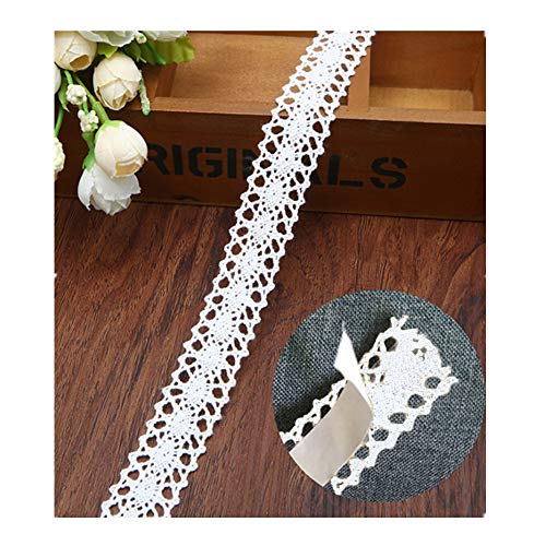 Super Idee 15 m Vintage selbstklebende Spitzenband Borte Weiß 20mm breit aus Baumwolle Stoff Spitzenborte Spitze Spitzenbordüre zum Basteln und Dekorieren Geschenke Baumwollspitze Hochzeitsdeko Gläser Super Idee 15 m Vintage selbstklebende Spitzenband Borte Weiß 20mm breit aus Baumwolle Stoff Spitzenborte Spitze Spitzenbordüre zum Basteln und Dekorieren Geschenke Baumwollspitze Hochzeitsdeko Gläser von Super Idee