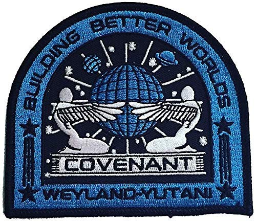 Super6props Alien Covenant Weyland Yutani Building Better Worlds bestickter Aufnäher zum Aufbügeln (100 mm x 90 mm) von Super6props