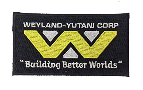 Aliens Weyland Yutani Corp Building Better Worlds bestickter Aufnäher zum Aufbügeln (100 mm x 55 mm) von Super6props