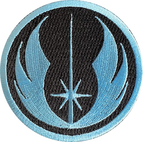 Jedi-Orden bestickter Aufbügler in Blau und Schwarz. Größe 75 mm im Durchmesser. von Super6props