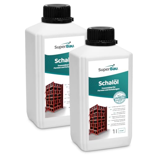 Superbau Schalöl 2L, Trennmittel Beton, Schalungsöl für Formen und Schalungen aus Metall, Holz, OSB-Platten, Kunststoff, begrenzt die Haftung von Beton, Mörtel & Kleber, Schutz von Baumaschinen Superbau Schalöl 2L, Trennmittel Beton, Schalungsöl für Formen und Schalungen aus Metall, Holz, OSB-Platten, Kunststoff, begrenzt die Haftung von Beton, Mörtel & Kleber, Schutz von Baumaschinen von SuperBau