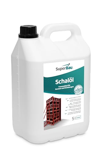 Superbau Schalöl 5L, Trennmittel Beton, Schalungsöl für Formen und Schalungen aus Metall, Holz, OSB-Platten, Kunststoff, begrenzt die Haftung von Beton, Mörtel & Kleber, Schutz von Baumaschinen Superbau Schalöl 5L, Trennmittel Beton, Schalungsöl für Formen und Schalungen aus Metall, Holz, OSB-Platten, Kunststoff, begrenzt die Haftung von Beton, Mörtel & Kleber, Schutz von Baumaschinen von SuperBau