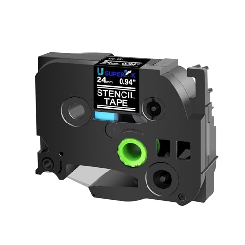 SuperInk 1 Packung kompatibel mit Brother P-Touch STE Etikettenband STe-151 ST-151 STe151 ST151 Schwarz auf transparentem Mobile Schablonenband für Ptouch Drucker PT-P900W PT-E500 PT-D600 (24 mmx3 m) SuperInk 1 Packung kompatibel mit Brother P-Touch STE Etikettenband STe-151 ST-151 STe151 ST151 Schwarz auf transparentem Mobile Schablonenband für Ptouch Drucker PT-P900W PT-E500 PT-D600 (24 mmx3 m) von SuperInk