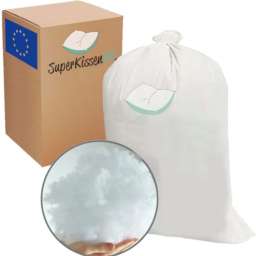 SuperKissen24. Silikon Polyester Watte - hochflauschig Kissenfüllung - Stopfwatte - Füllmaterial für Kissen - Bastelwatte - Füllwatte - 1 KG von SuperKissen24.