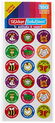 Sticker Solutions – Belohnungs- und Motivationsaufkleber (180 Stück) von SuperStickers