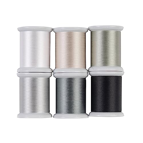 Superior Threads Kimono Seiden-Nähgarn, 220 Meter Spule, 6 Stück (neutral 2) von Superior Threads